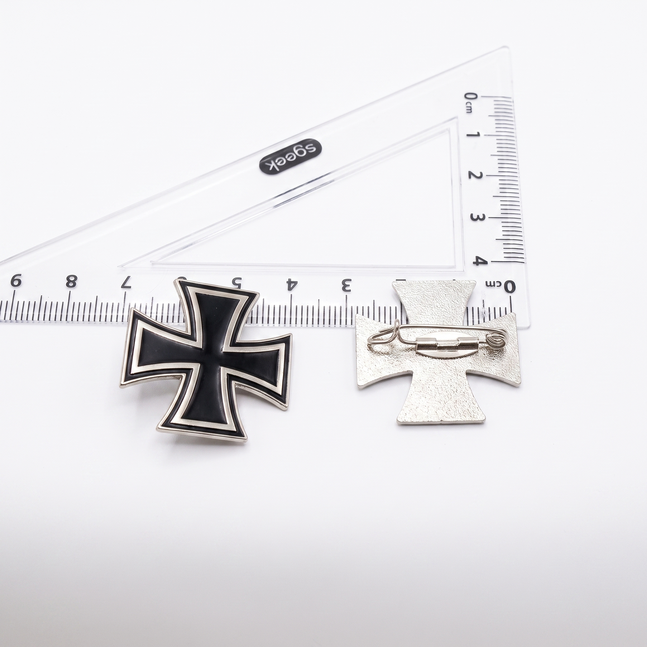 WW1 German Iron Cross Clear Acrylic Military History Badge Replica