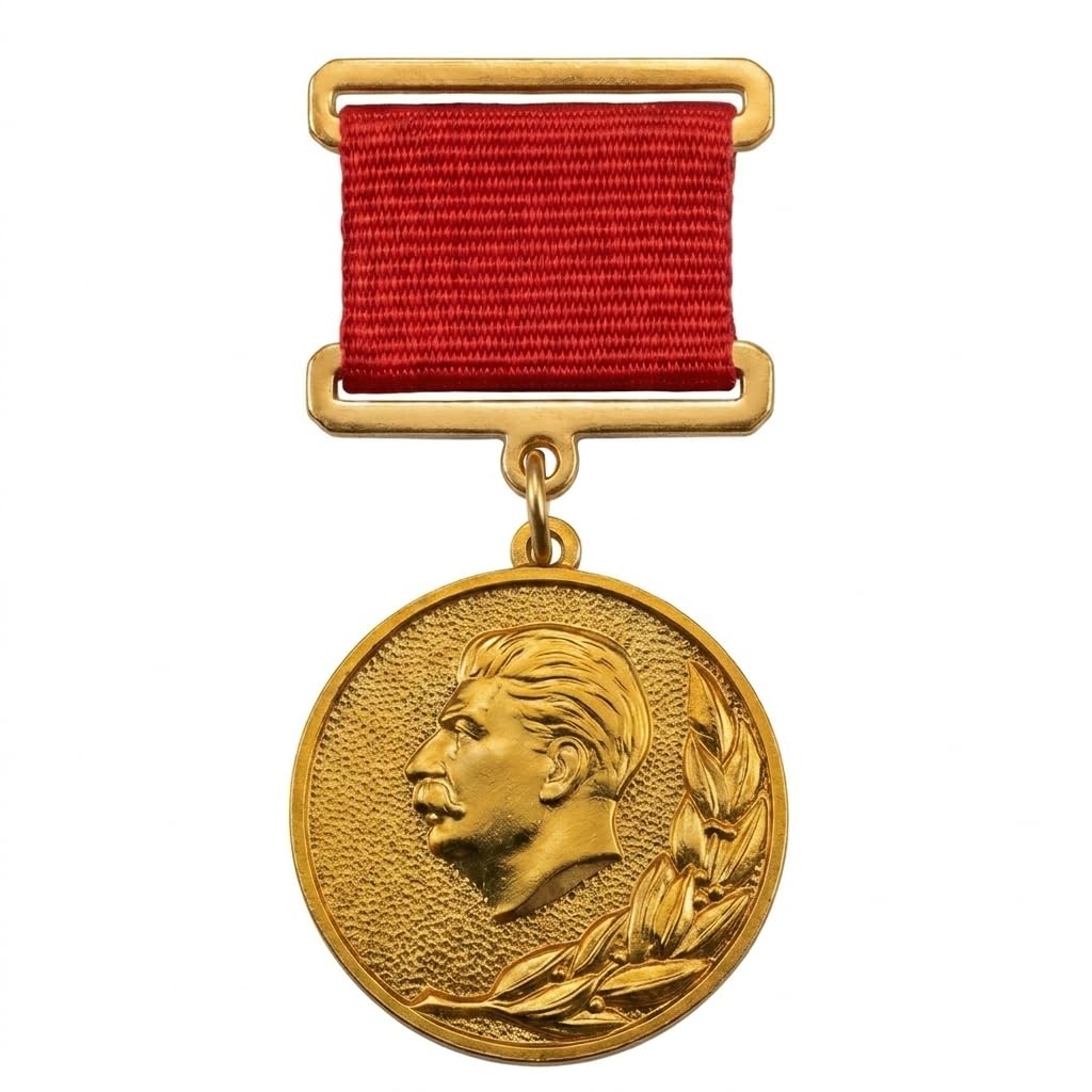 USSR Soviet State Lenin and Joseph Stalin Prize Laureate Medals Set Replica