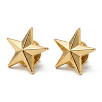 Gold Rank Star Pins 2-Pack for Professional Military Uniforms Replica