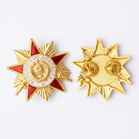 Russian Federation Badge for Military Valour Gold Plated Award Replica