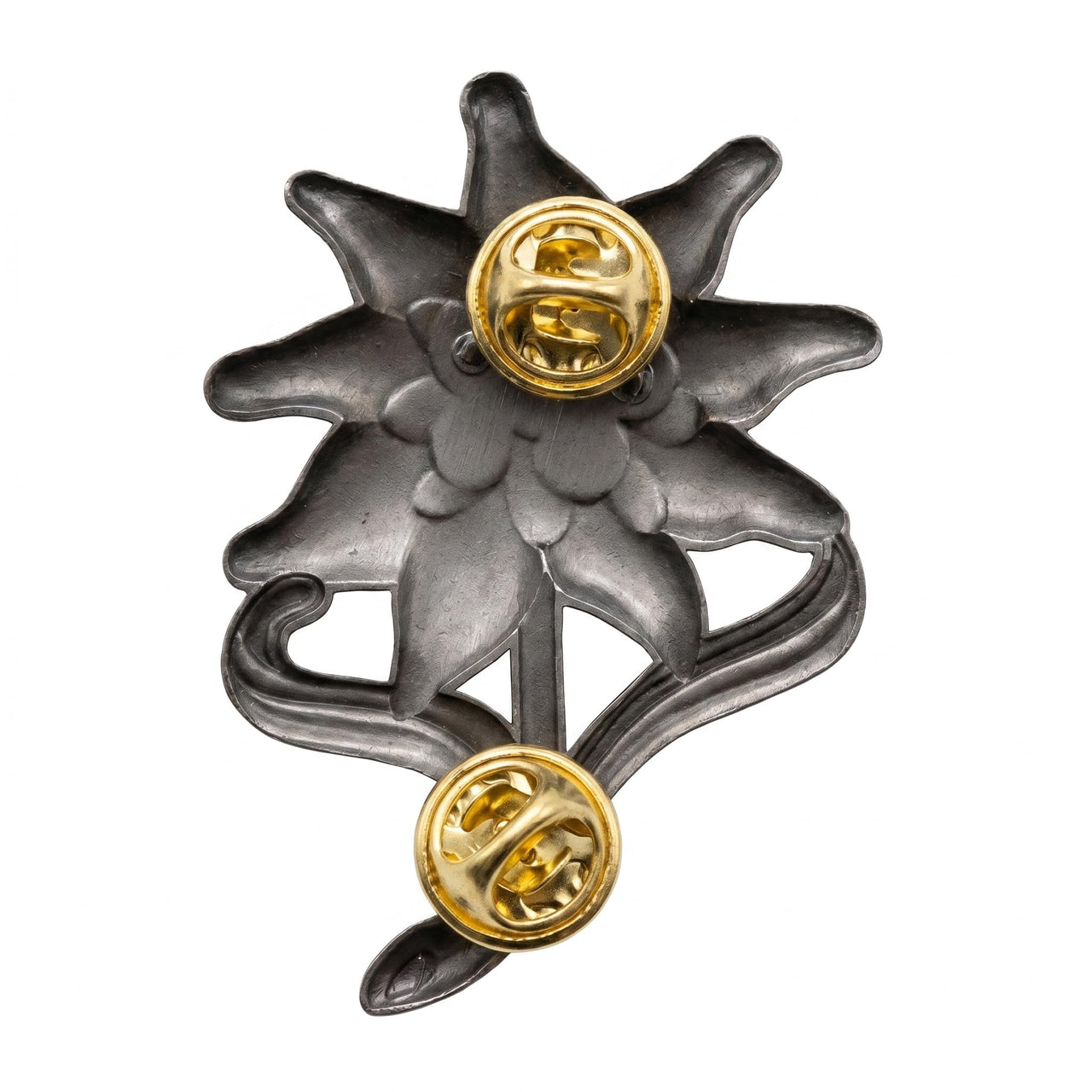 Edelweiss Badge Military Award Bronze-Tone WWII Mountain Cap Pin Replica