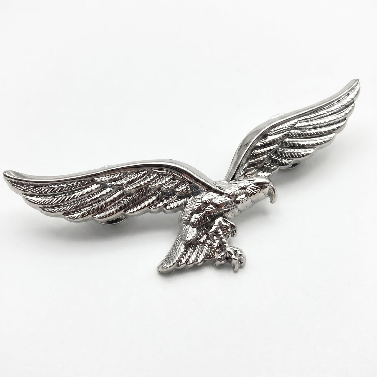 German Eagle Pilot Military Uniform Badge Silver-Toned Replica