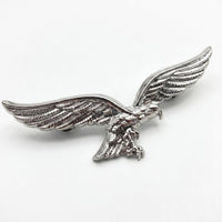 German Eagle Pilot Military Uniform Badge Silver-Toned Replica