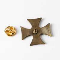 Medieval Knight Crusader Templar Red Cross Costume Pin Badge Replica