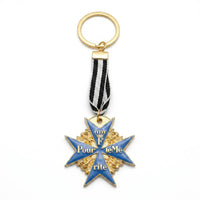 Prussian Blue Max Pour Le Merite Military Ribbon Key Ring Replica