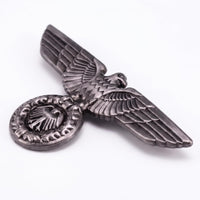 FREECROWS Imperial German Era Eagle Emblem Prussian Historical Replica Silver Tone Metal Display Artefact