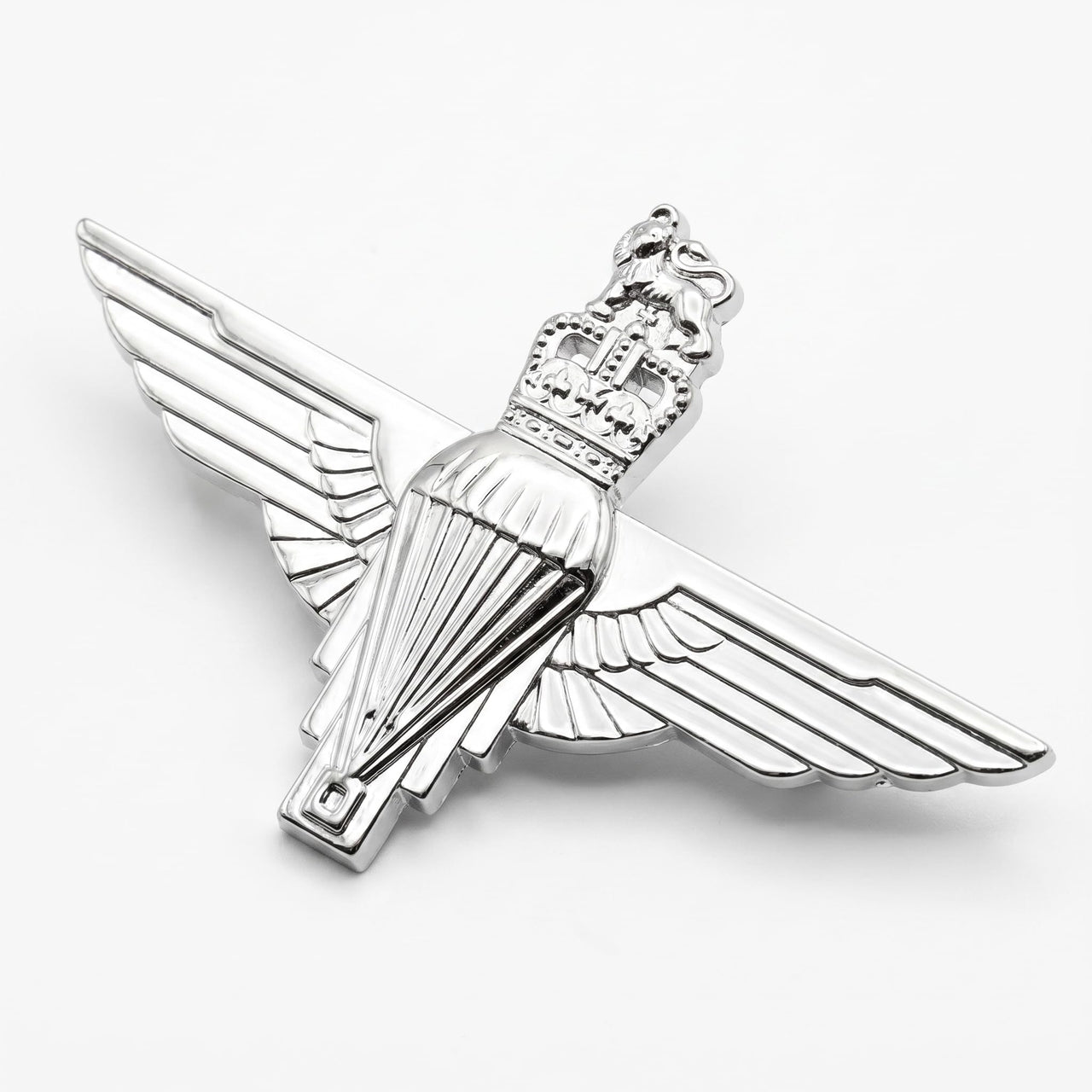 British Parachute Regiment QEII Officer Silver Plated Cap Badge Replica