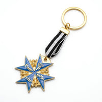 Prussian Blue Max Pour Le Merite Military Ribbon Key Ring Replica