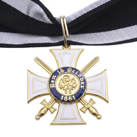 Royal Order of the Crown 2 Class Prussian Military Medal Neck Ribbon Repro
