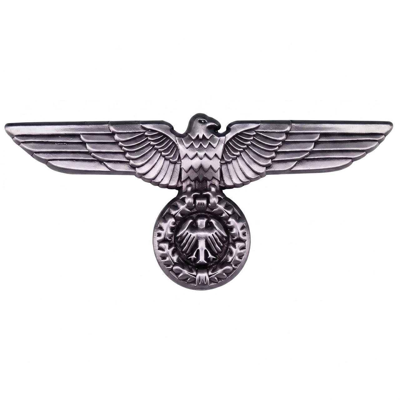 FREECROWS Imperial German Era Eagle Emblem Prussian Historical Replica Silver Tone Metal Display Artefact