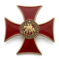 Medieval Knight Crusader Templar Red Cross Costume Pin Badge Replica