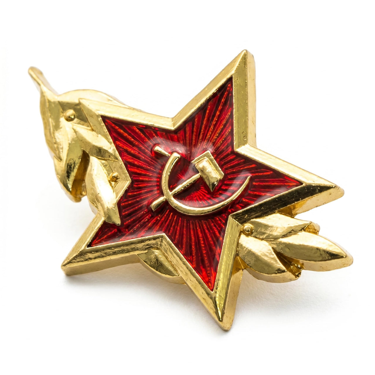 USSR Soviet Wheat Red Star Russian Military Lapel Pin Badge Replica