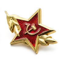 USSR Soviet Wheat Red Star Russian Military Lapel Pin Badge Replica