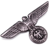 FREECROWS Imperial German Era Eagle Emblem Prussian Historical Replica Silver Tone Metal Display Artefact
