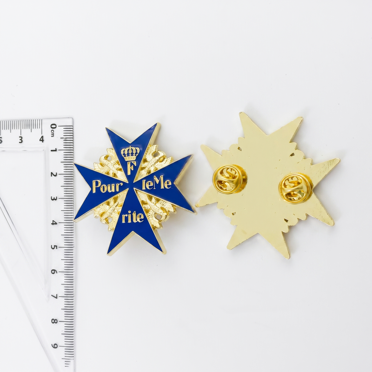 Prussian Blue Max Pour Le Merite Badge Gold Plated Military Award Replica