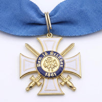Prussian Royal Order of the Crown 2nd Class Blue Ribbon Military Replica