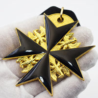 Prussian Pour Le Merite Gold Medal with Black Ribbon Military Replica