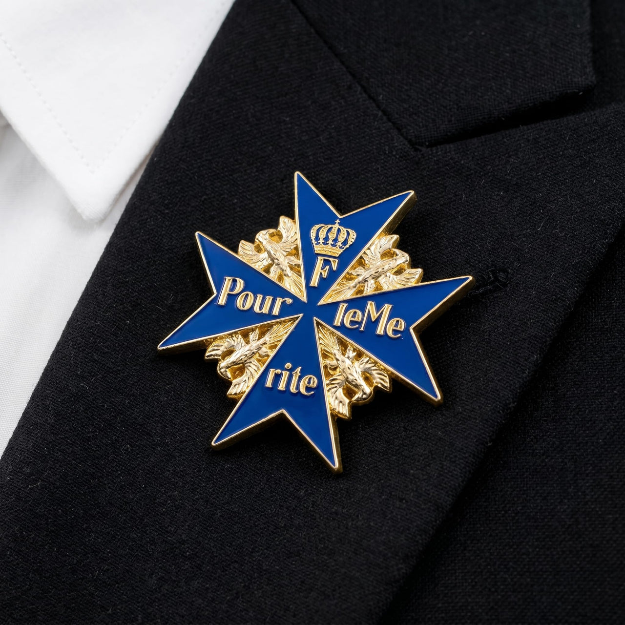 Prussian Blue Max Pour Le Merite Badge Gold Plated Military Award Replica