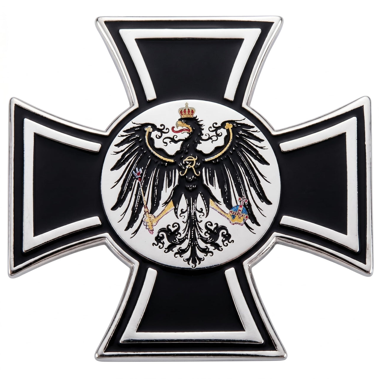 Prussian Black Eagle Iron Cross with Kingdom of Prussia Coat of Arms Replica