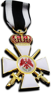 Military Medal Order of The Red Eagle 3rd Class with Crown and Swords WW1 German Medal Replica