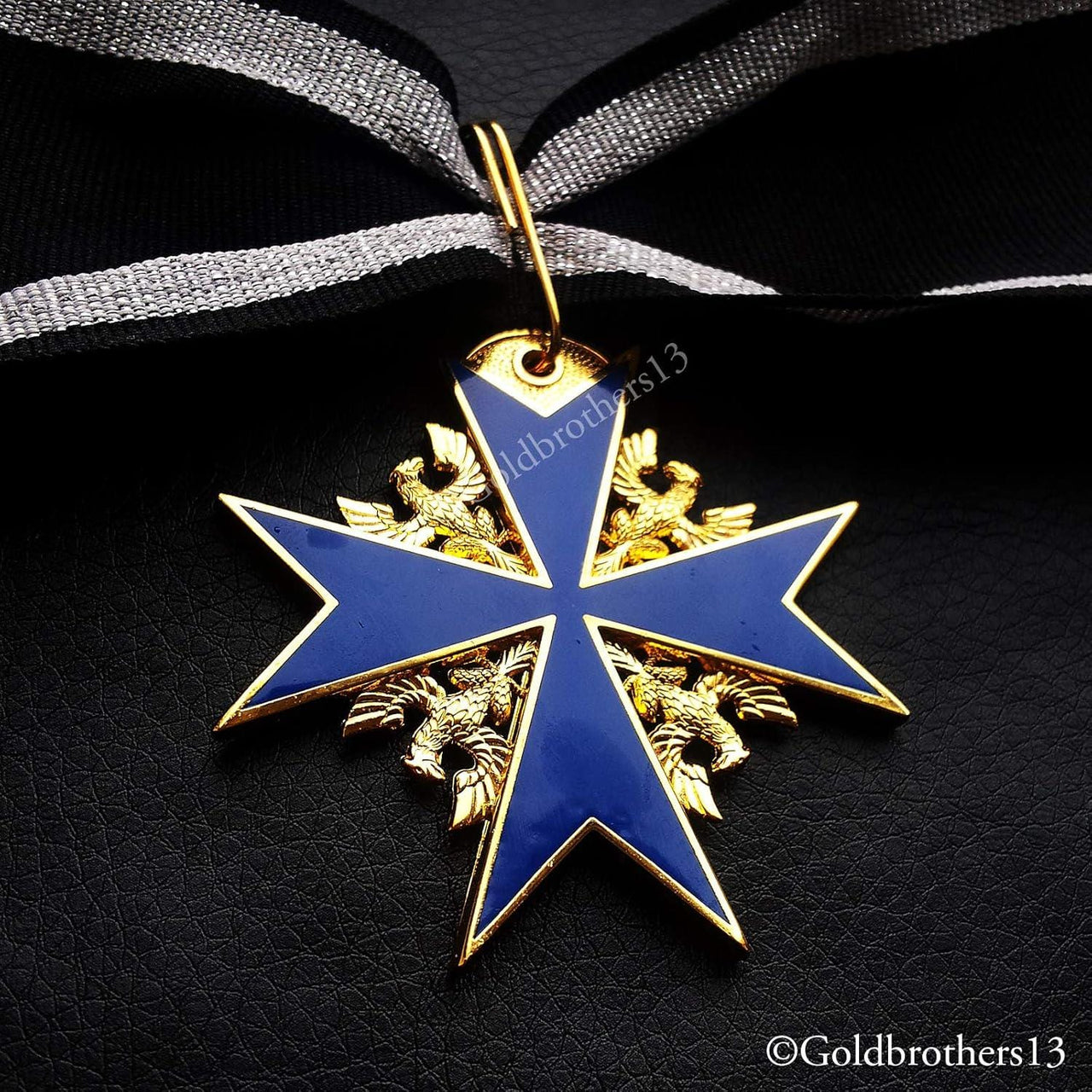 Pour Le Merite Classic  + 24k Gold Plated Cross Medal Blue Max Highest Honor Award New versions Replica