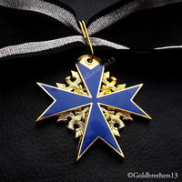 Pour Le Merite Classic  + 24k Gold Plated Cross Medal Blue Max Highest Honor Award New versions Replica