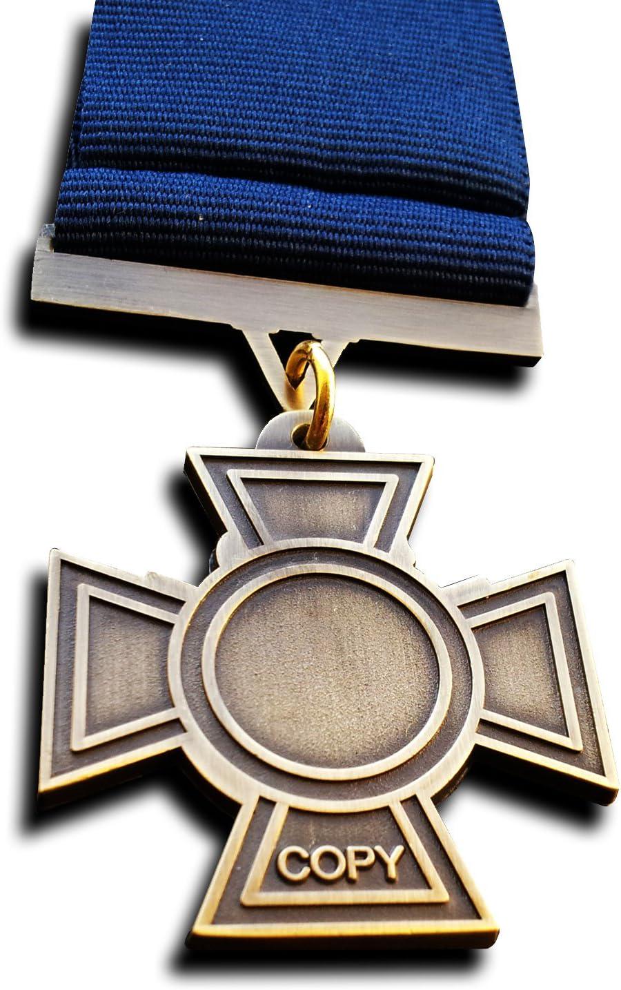 Military Medal Victoria Cross Royal Navy WW1 Medal with Blue Ribbon 1918 Naval Replica