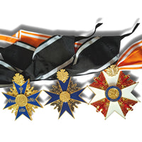 Grand Pour Le Merite - Grand Black Eagle - Grande Red Eagle + Gold Leaves WW1 German Medals Set - Military of Prussia Replicas
