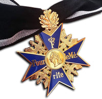 Grand Pour Le Merite - Grand Black Eagle - Grande Red Eagle + Gold Leaves WW1 German Medals Set - Military of Prussia Replicas