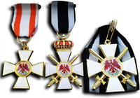 Order of The Red Eagle 1st, 2nd and 3rd Class WW1 German Medals Set- Military of Prussia Replica