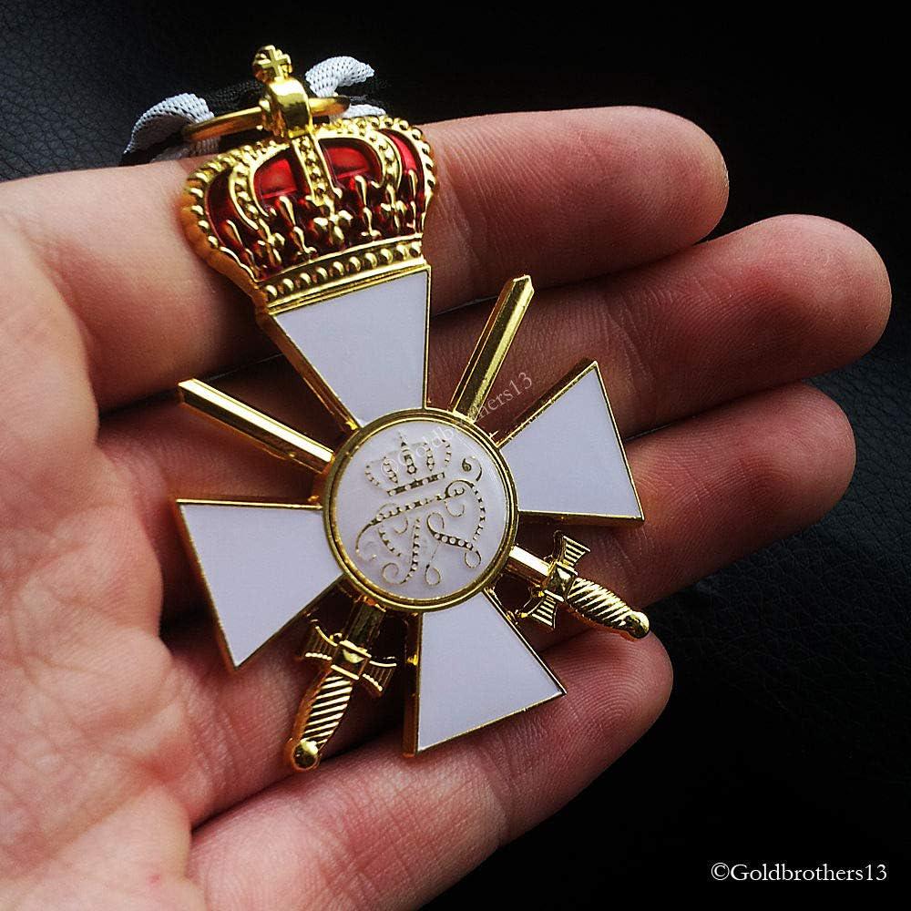 Military Medal Order of The Red Eagle 3rd Class with Crown and Swords WW1 German Medal Replica