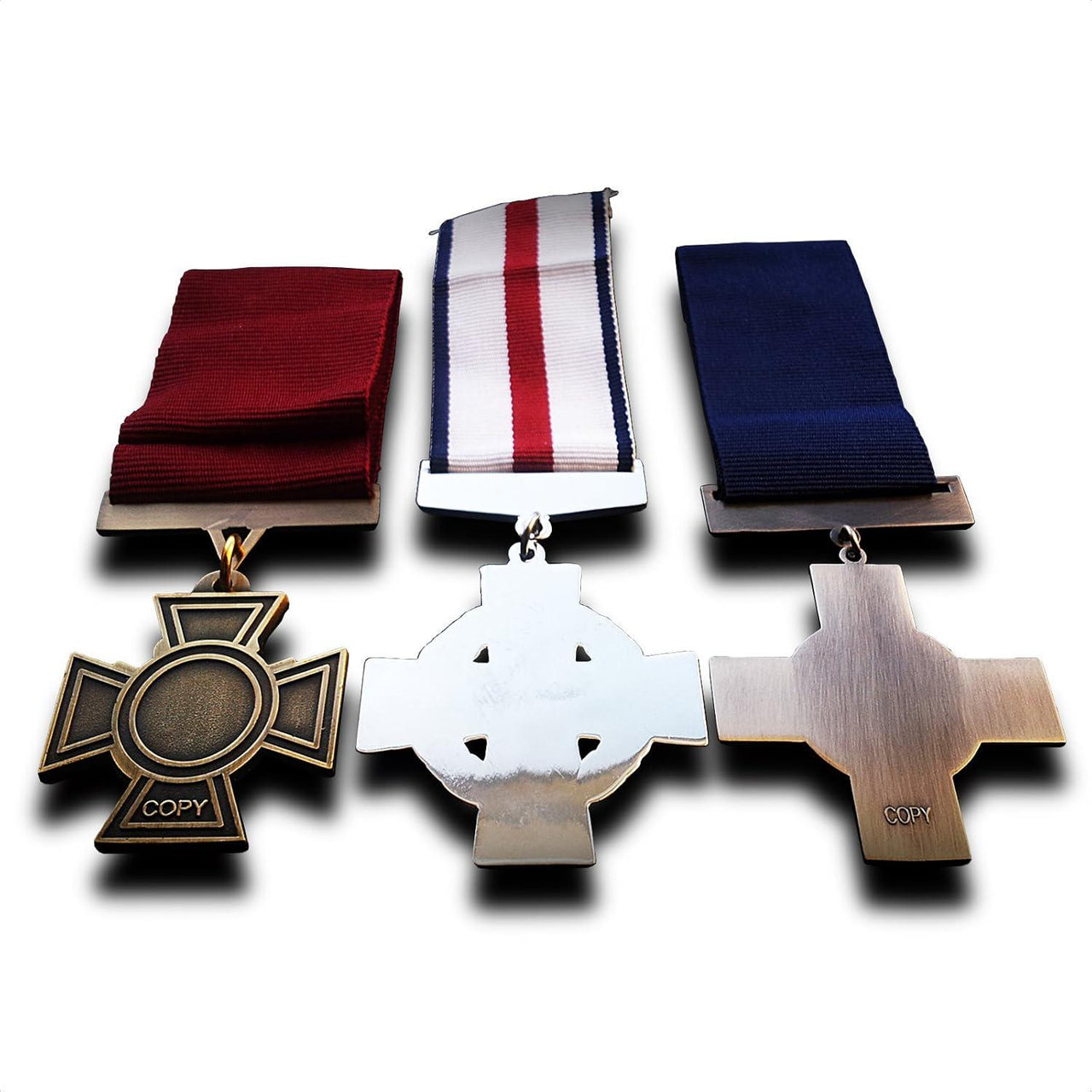 Military medals Set France Victoria Cross - Conspicuous Gallantry Cross - George Cross Replica