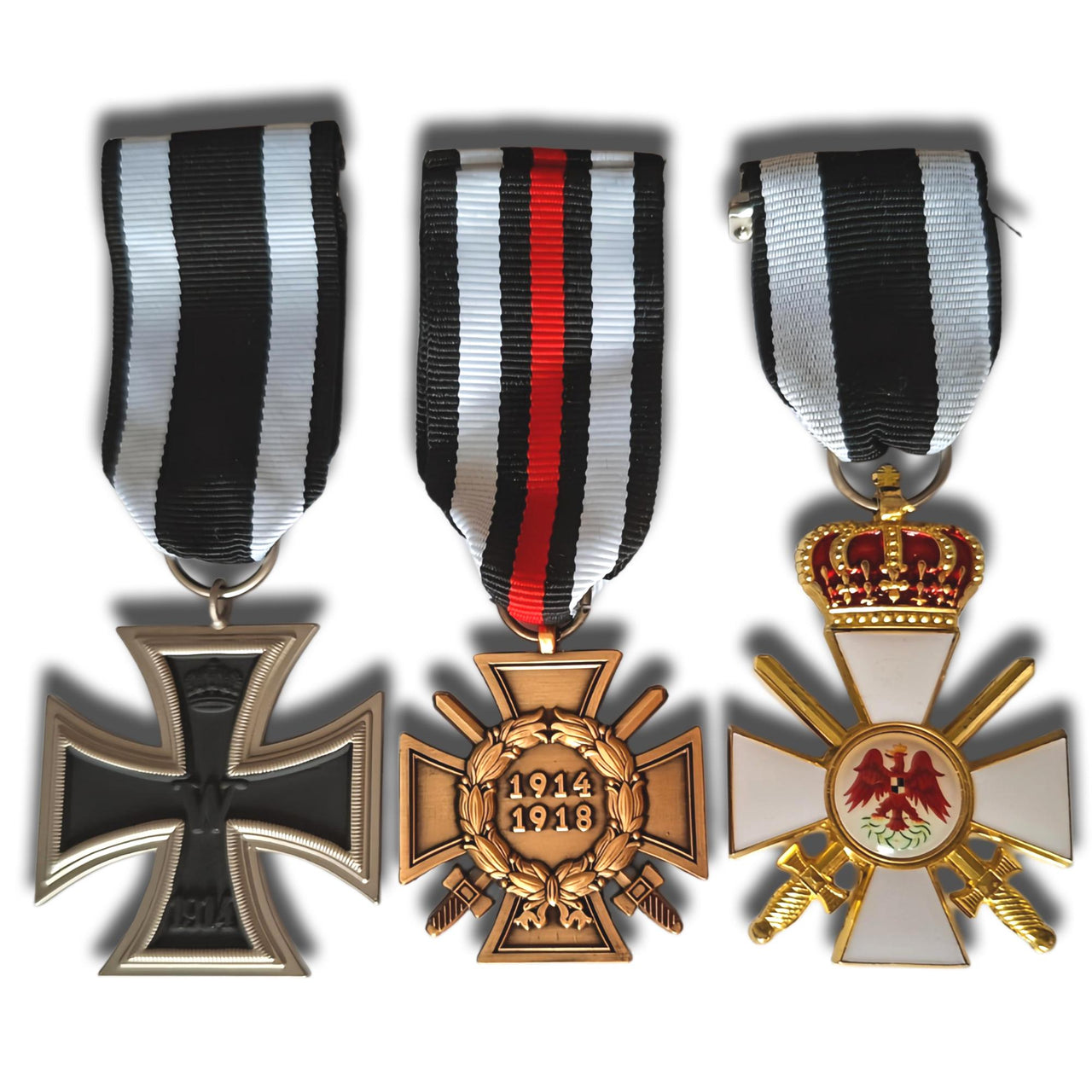 Iron Cross 1914 - Honour Class - Red Eagle Crown WW1 German Medals - Military of Prussia Replica