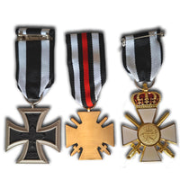 Iron Cross 1914 - Honour Class - Red Eagle Crown WW1 German Medals - Military of Prussia Replica