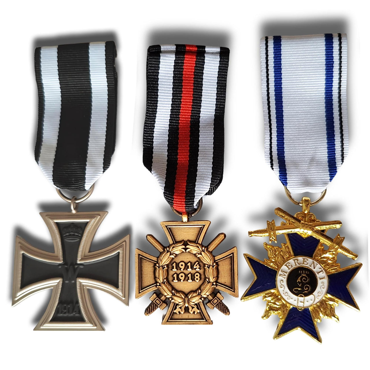 Iron Cross 1914 - Honour Class - Bavarian Military Merit Cross WW1 German Medals - Military of Prussia Replica