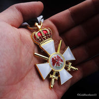 Military Medal Order of The Red Eagle 3rd Class with Crown and Swords WW1 German Medal Replica