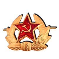 Soviet Hammer & Sickle Hat Badge – USSR Communist Military Emblem replica