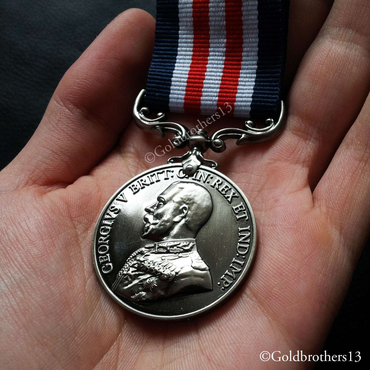 Military Medal WW1 British Bravery In The Field Royal George V Full Size Repro
