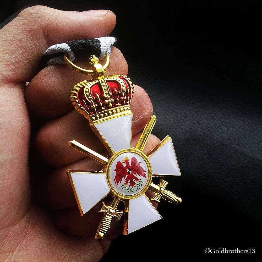 Order of the Red Eagle 3rd Class with Crown and Swords WW1 German Medal Repro